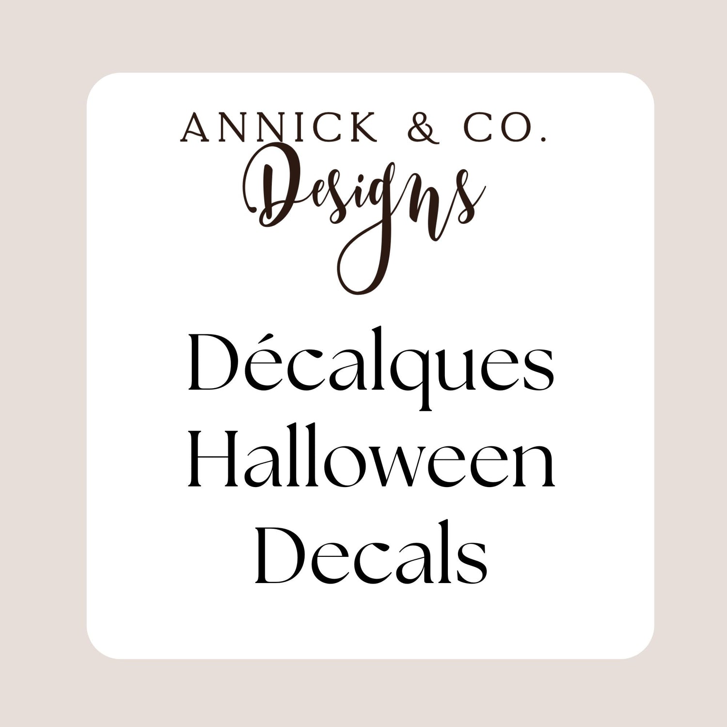 Décalques d'HALLOWEEN decals