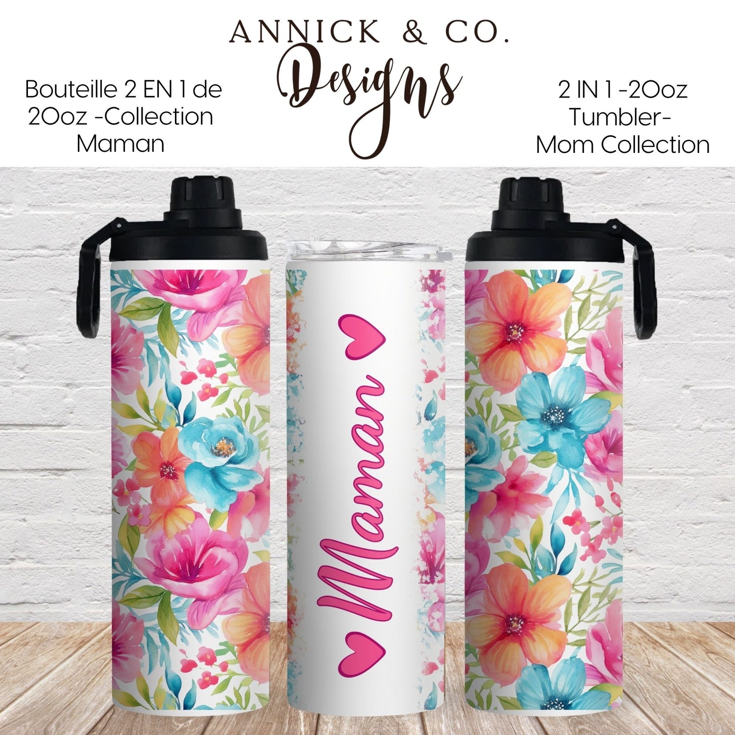 Bouteille/Gourdes 20oz- Collection Maman