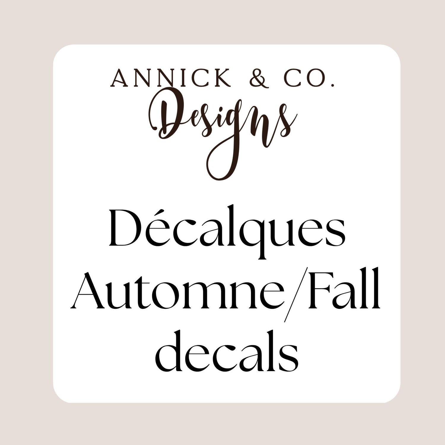 Décalques Automne