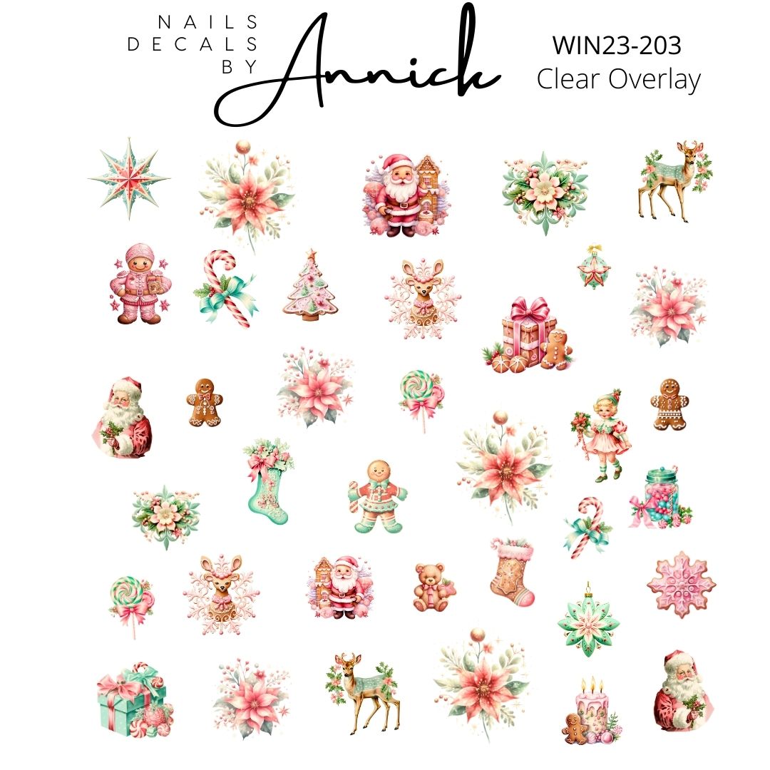 Winter/ & Christmas waterdecals for nails www.annickco.ca