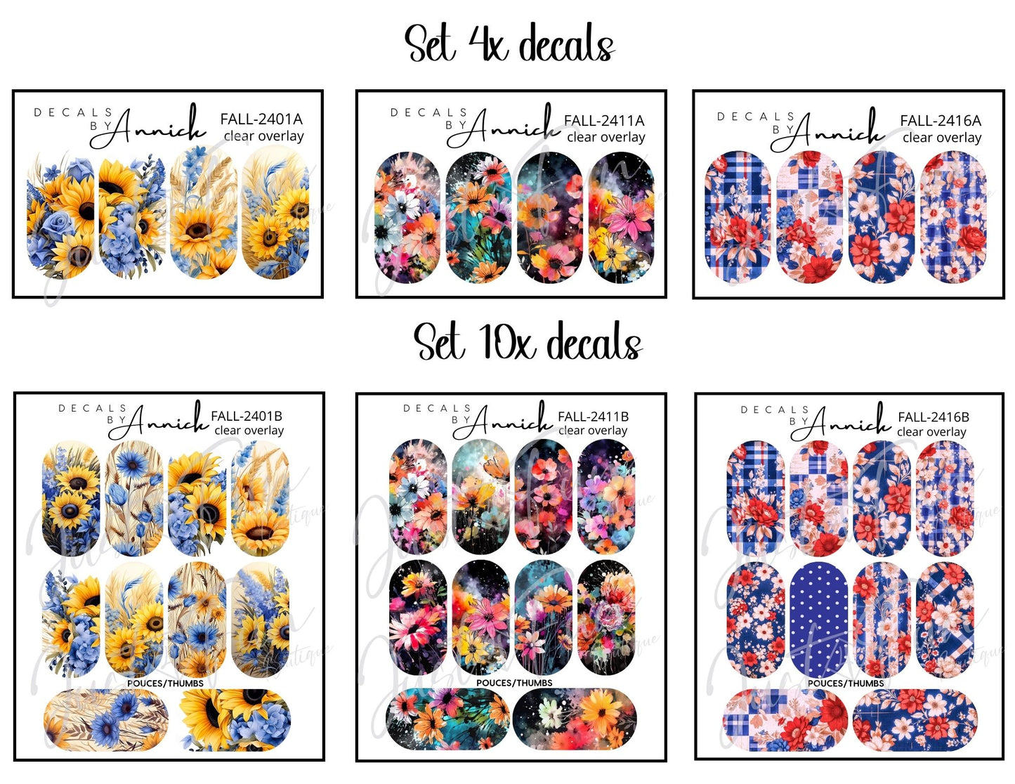 Waterslide decals for nails www.annickco.ca