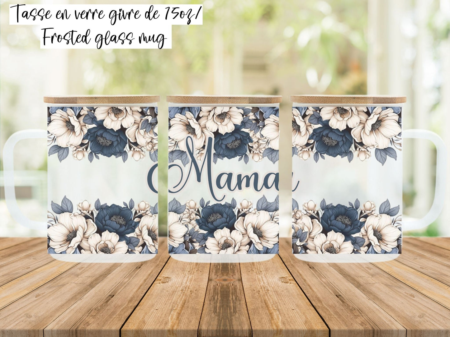 MAMA or MAMAN frosted mug www.annickco.ca