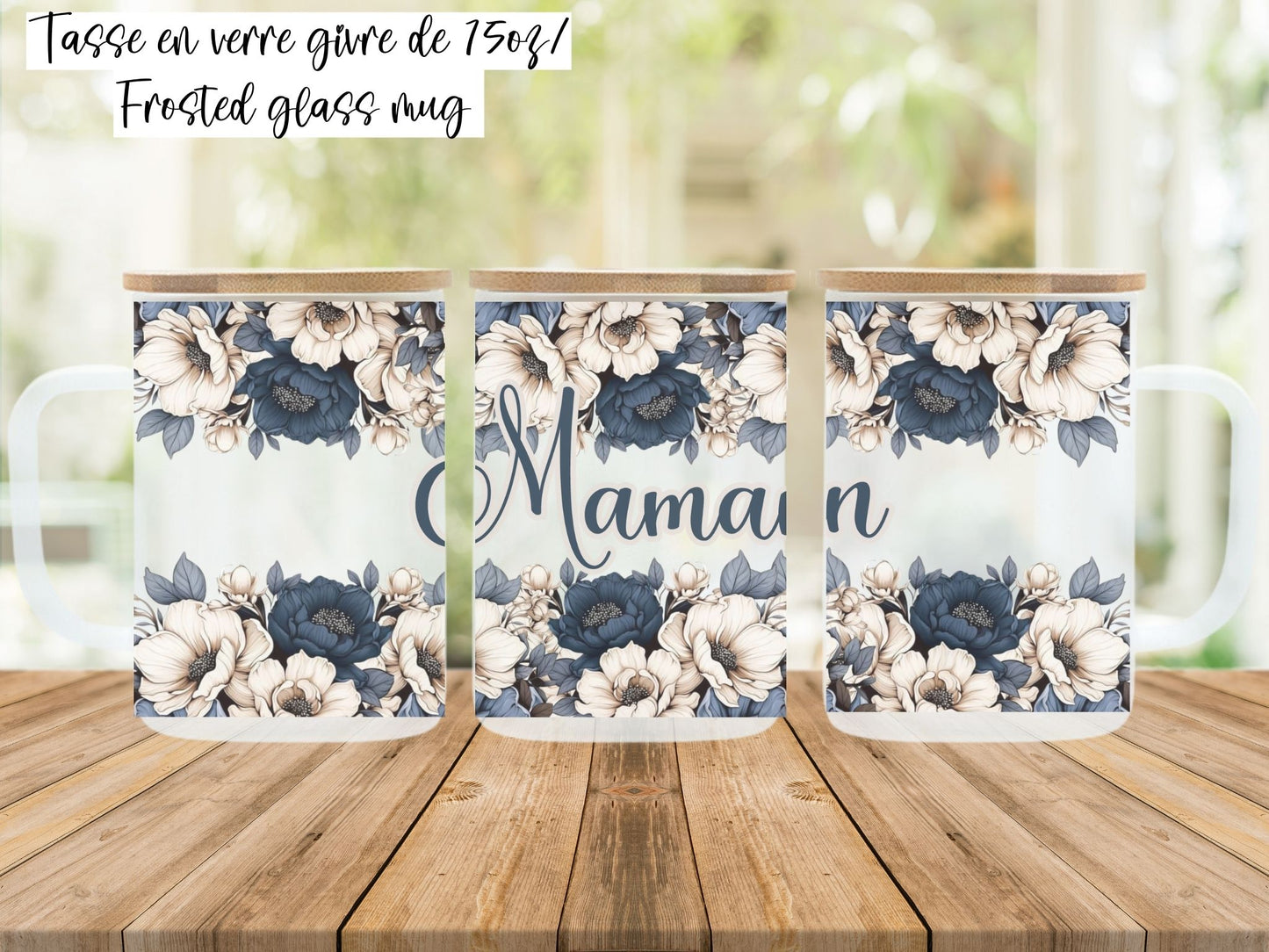 MAMA or MAMAN frosted mug www.annickco.ca