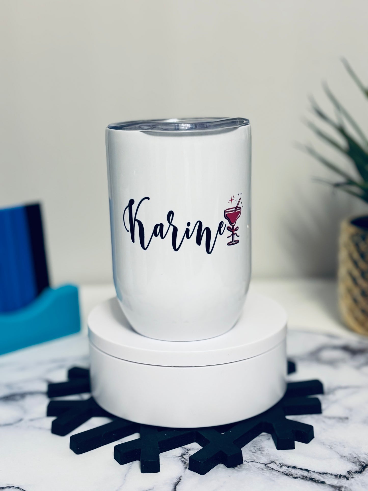 Wine Tumbler - Warning the girls are drinking again! (customizable)
