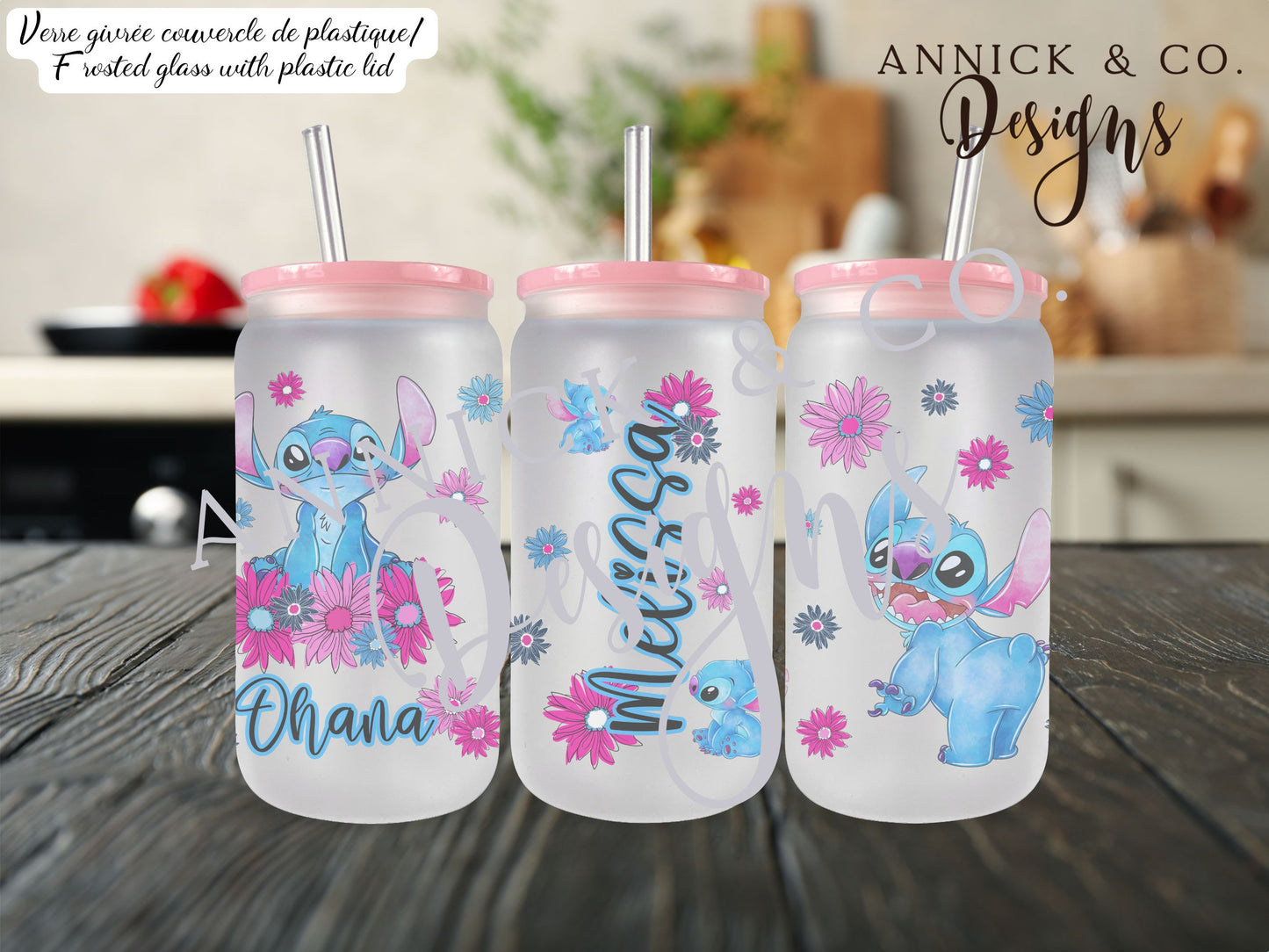 Personnalisable Verre/Gobelet à café glacé de STITCH