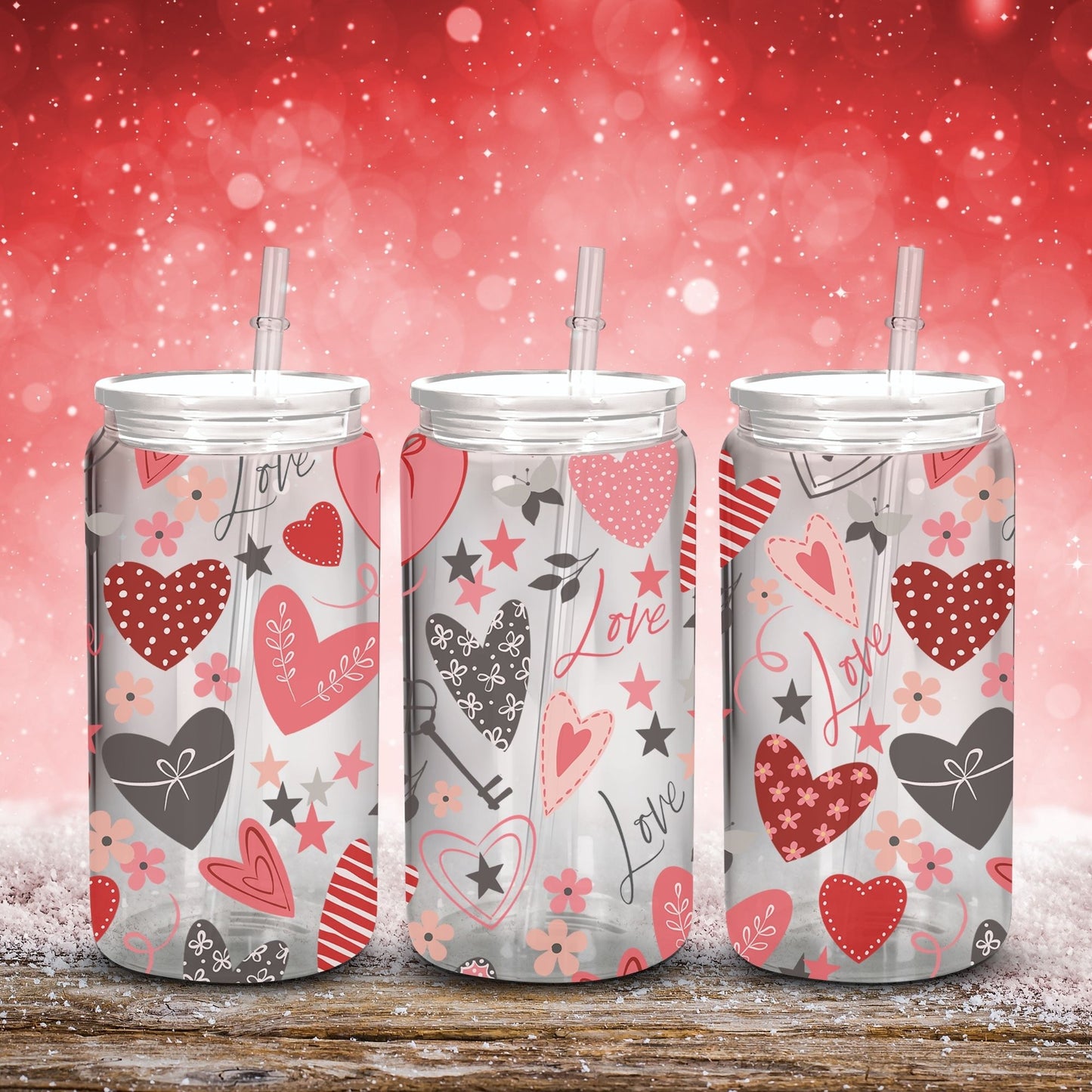 Valentine's Day glass www.annickco.ca