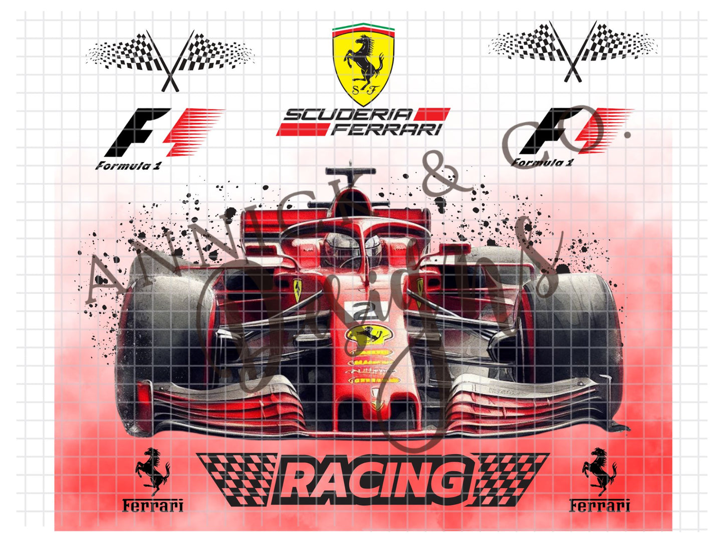 F1 FERRARI wrap 20oz - PNG digital file