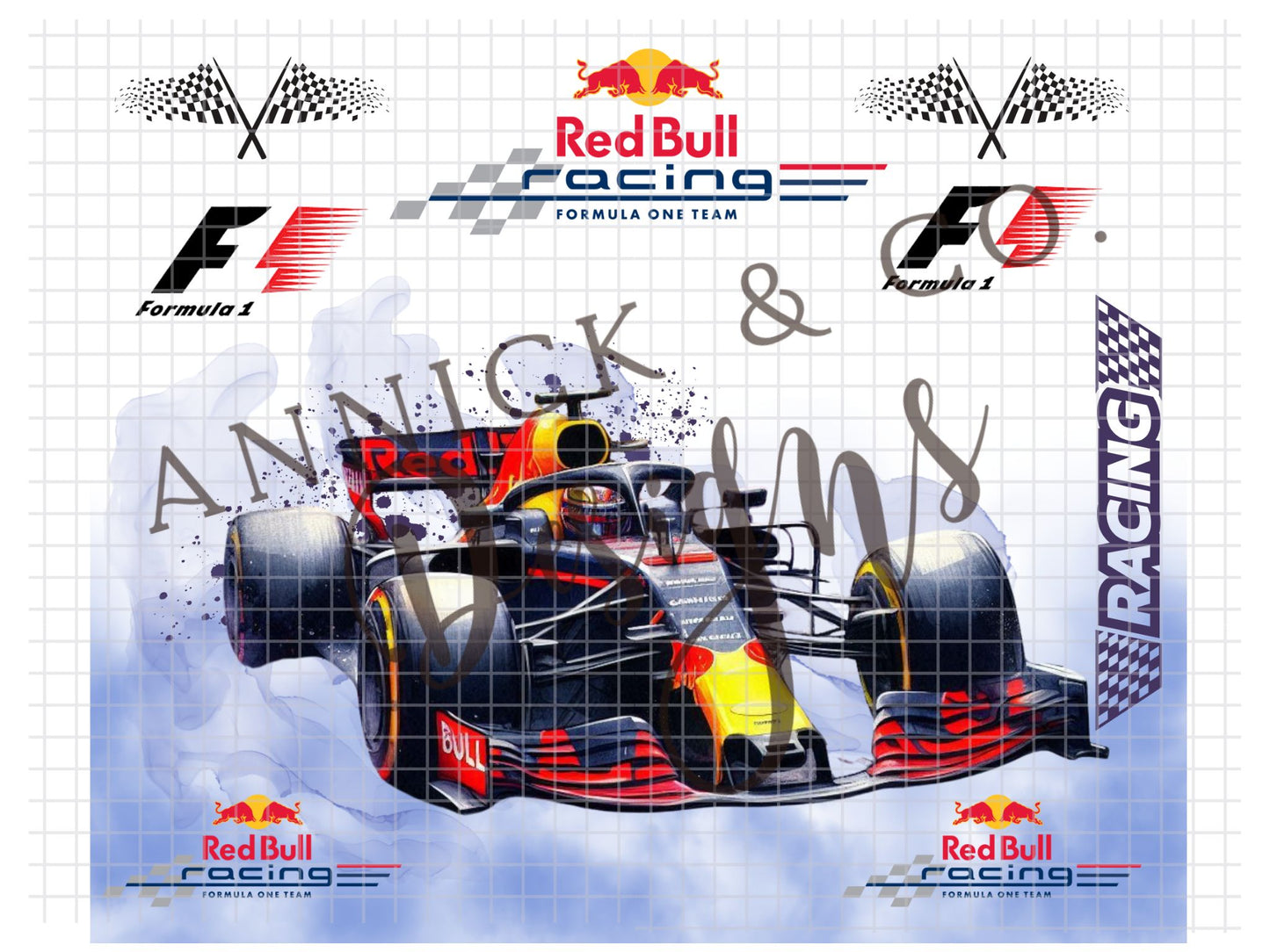 F1 RED BULL wrap 20oz - PNG digital file