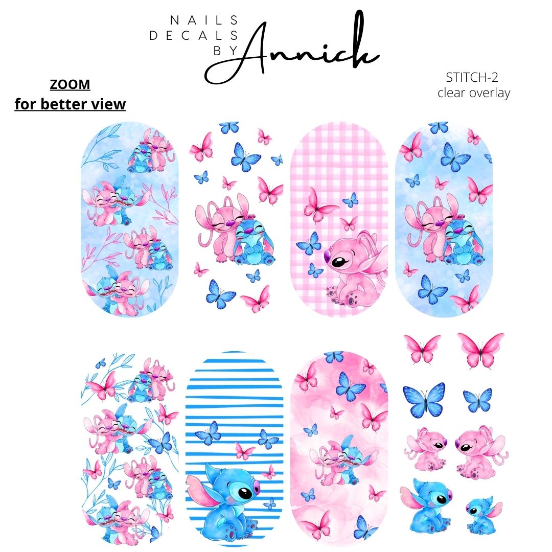 STITCH AND ANGEL Nail Water Transfer Decals