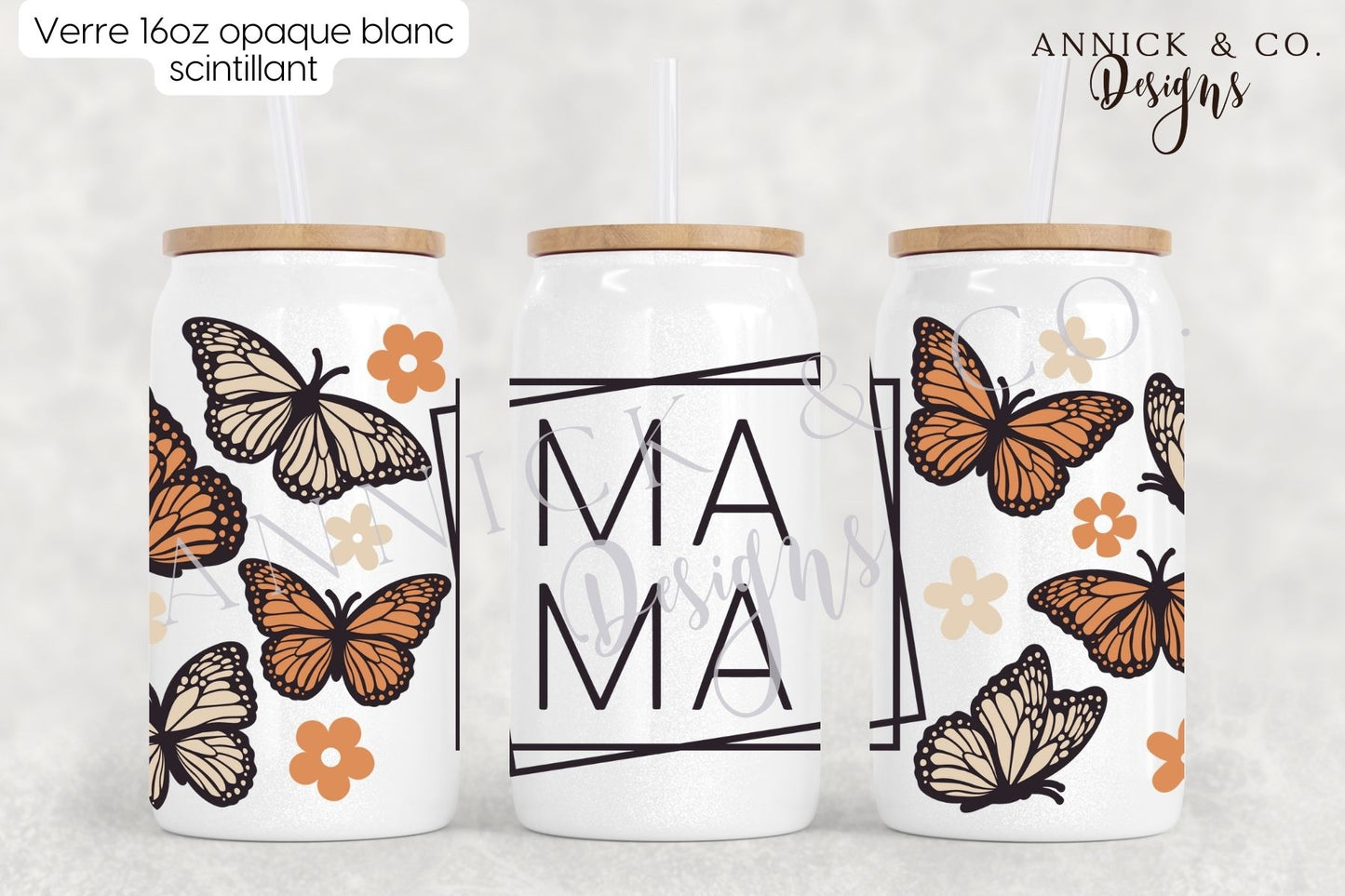 Mama 16oz glass www.annickco.ca