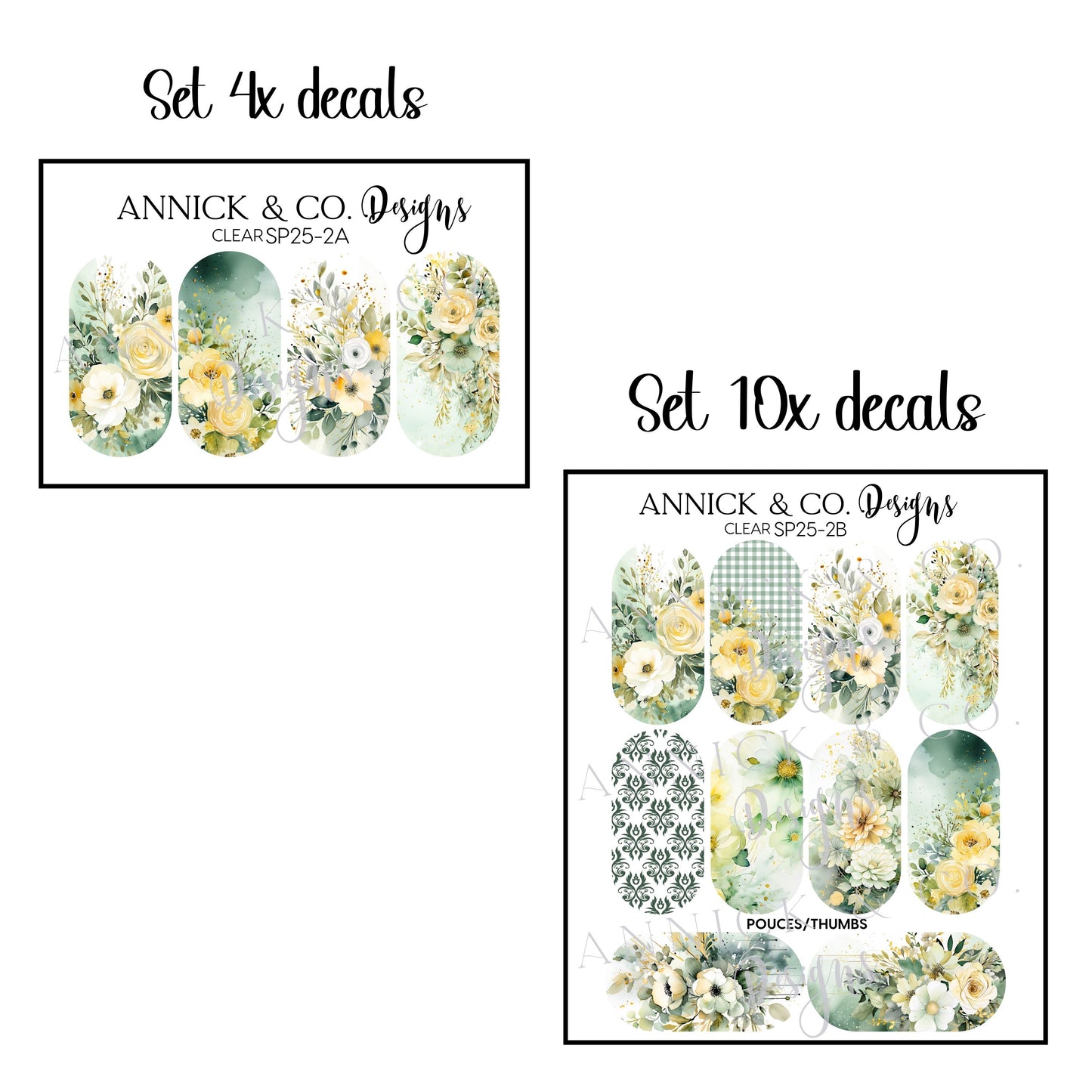Spring nails decals www.annickco.ca
