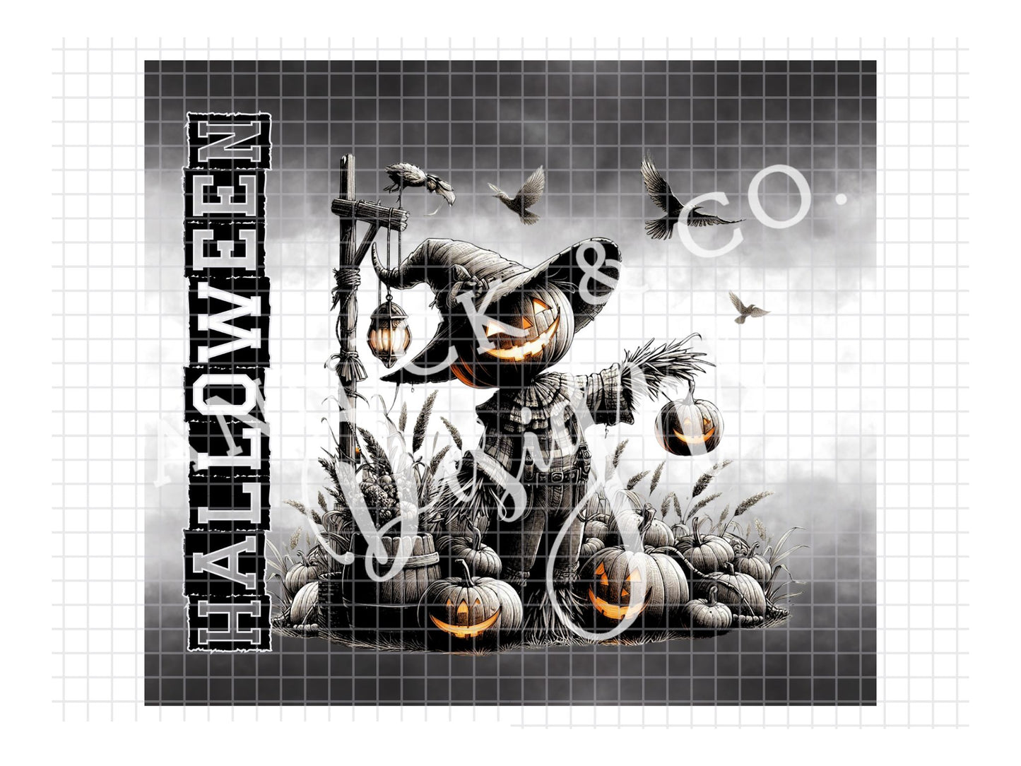 Halloween Épouvantail 20oz - Fichier numérique PNG
