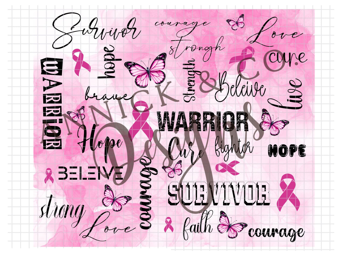 BREAST CANCER 20oz - PNG Digital File