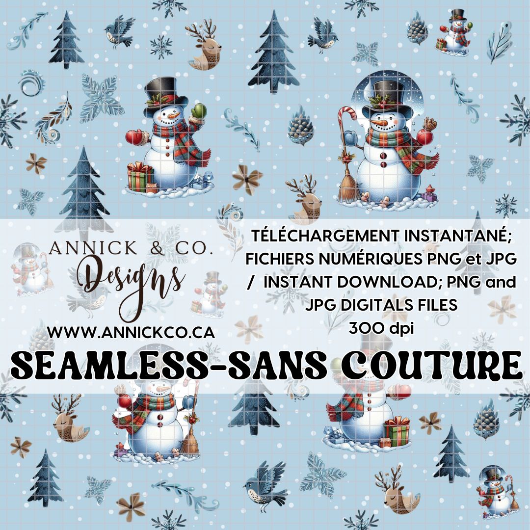 BOHO pink Christmas gnomes- SEAMLESS PNG Digital File
