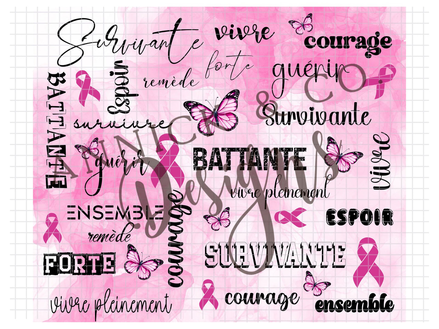 Cancer du Sein 20oz - PNG Digital File