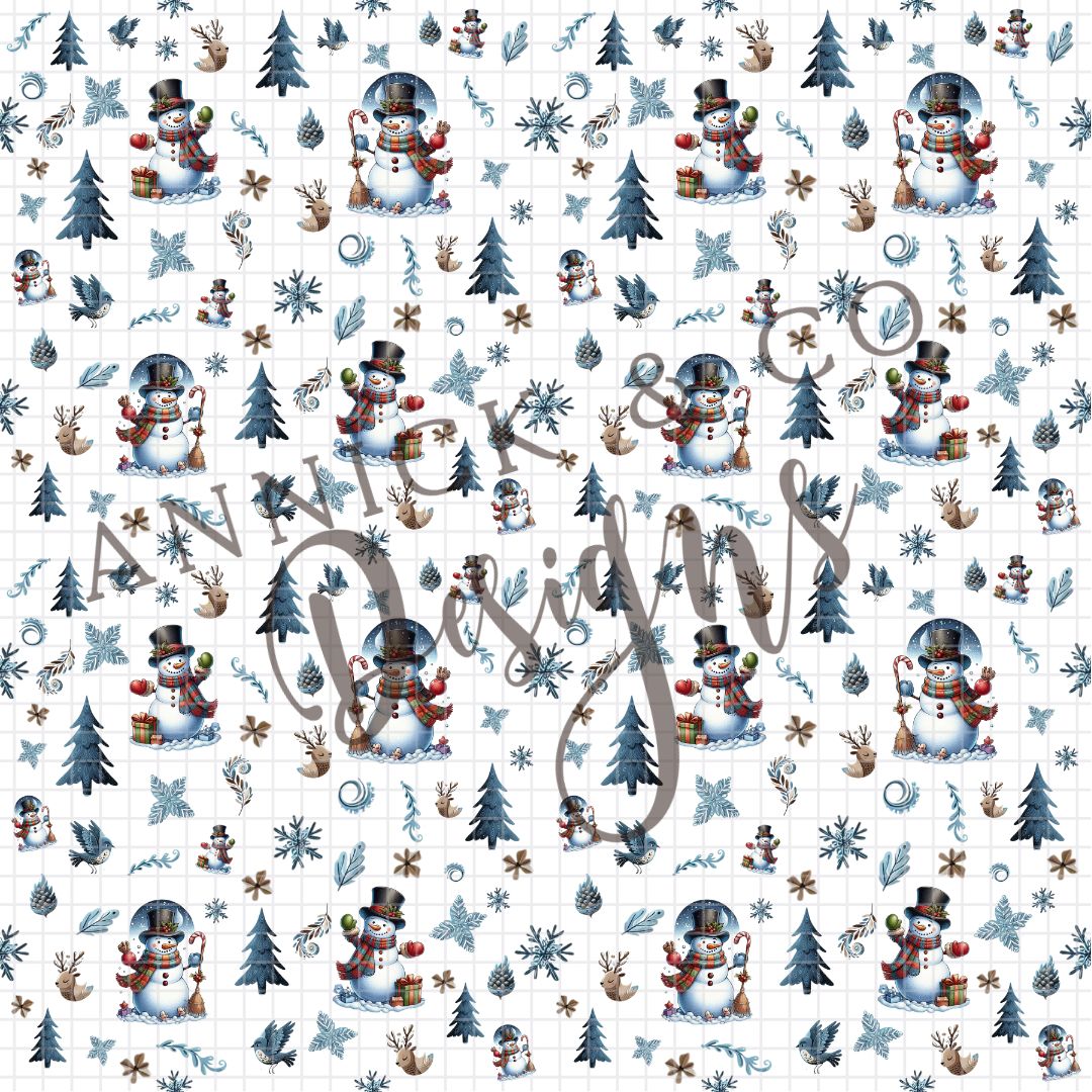 BOHO pink Christmas gnomes- SEAMLESS PNG Digital File