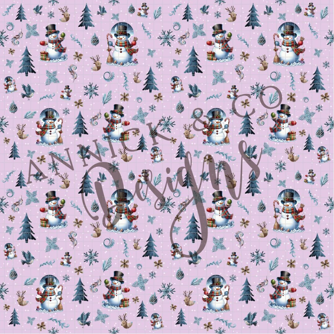 BOHO pink Christmas gnomes- SEAMLESS PNG Digital File