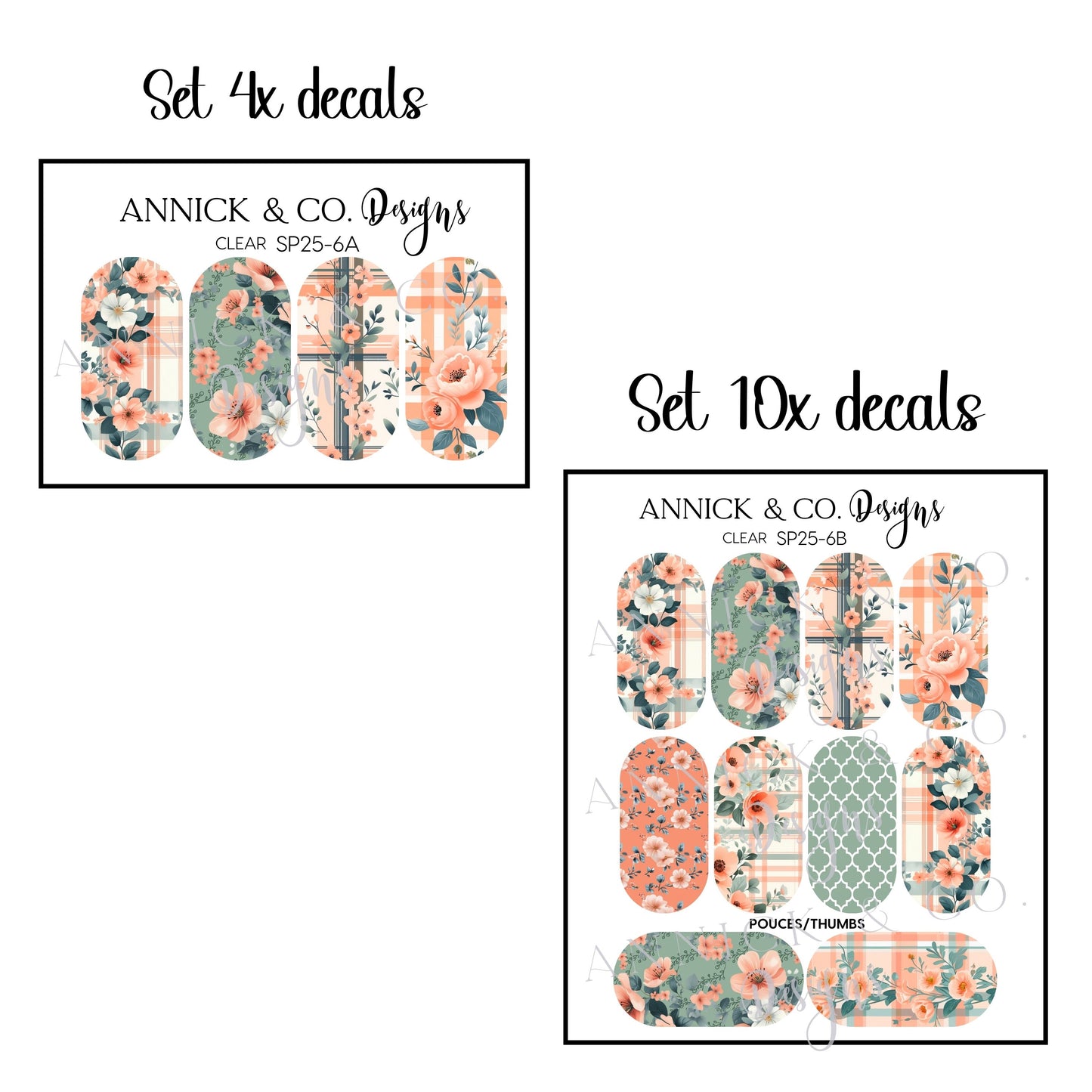 Spring nails decals www.annickco.ca
