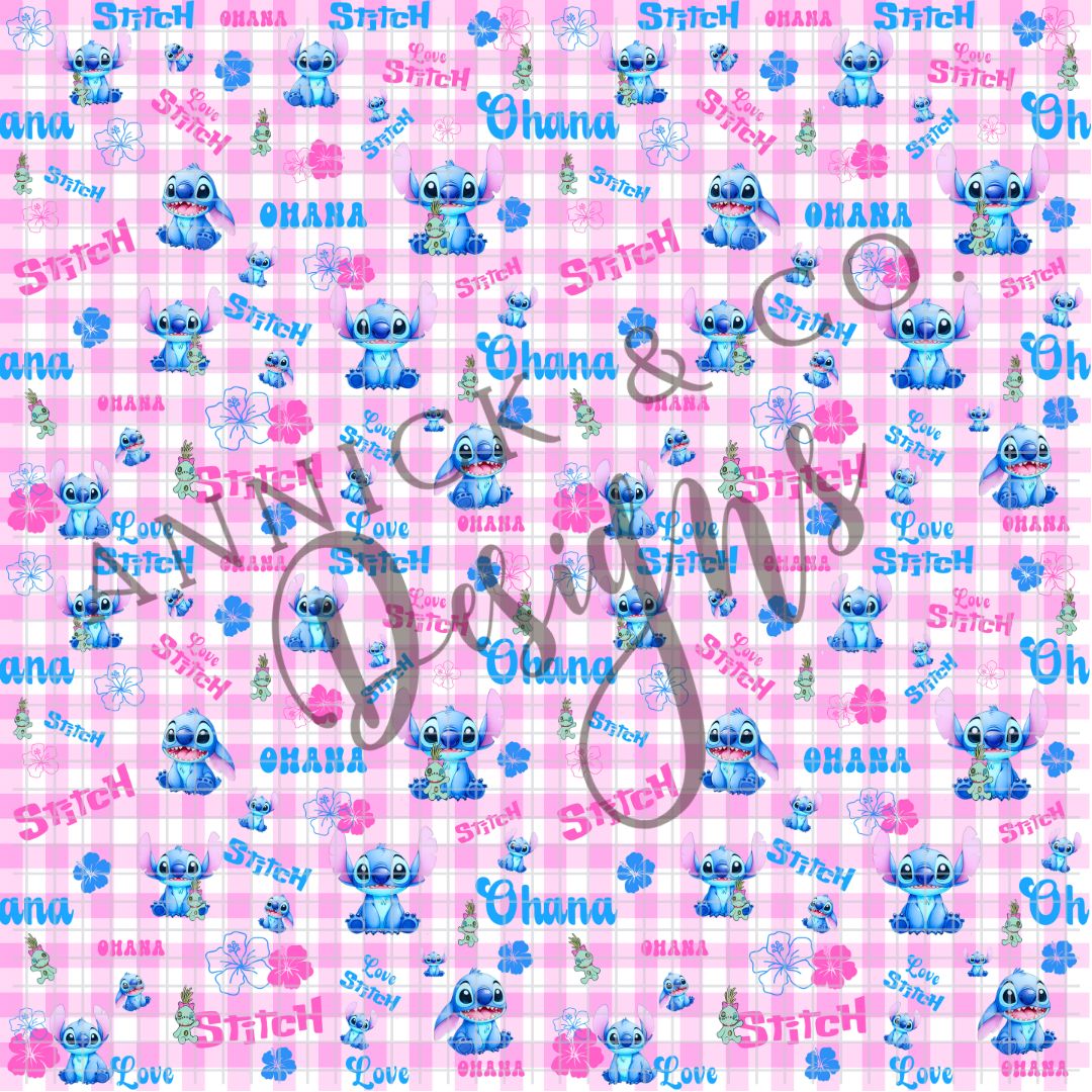 Stitch OHANA- SEAMLESS PNG Digital File