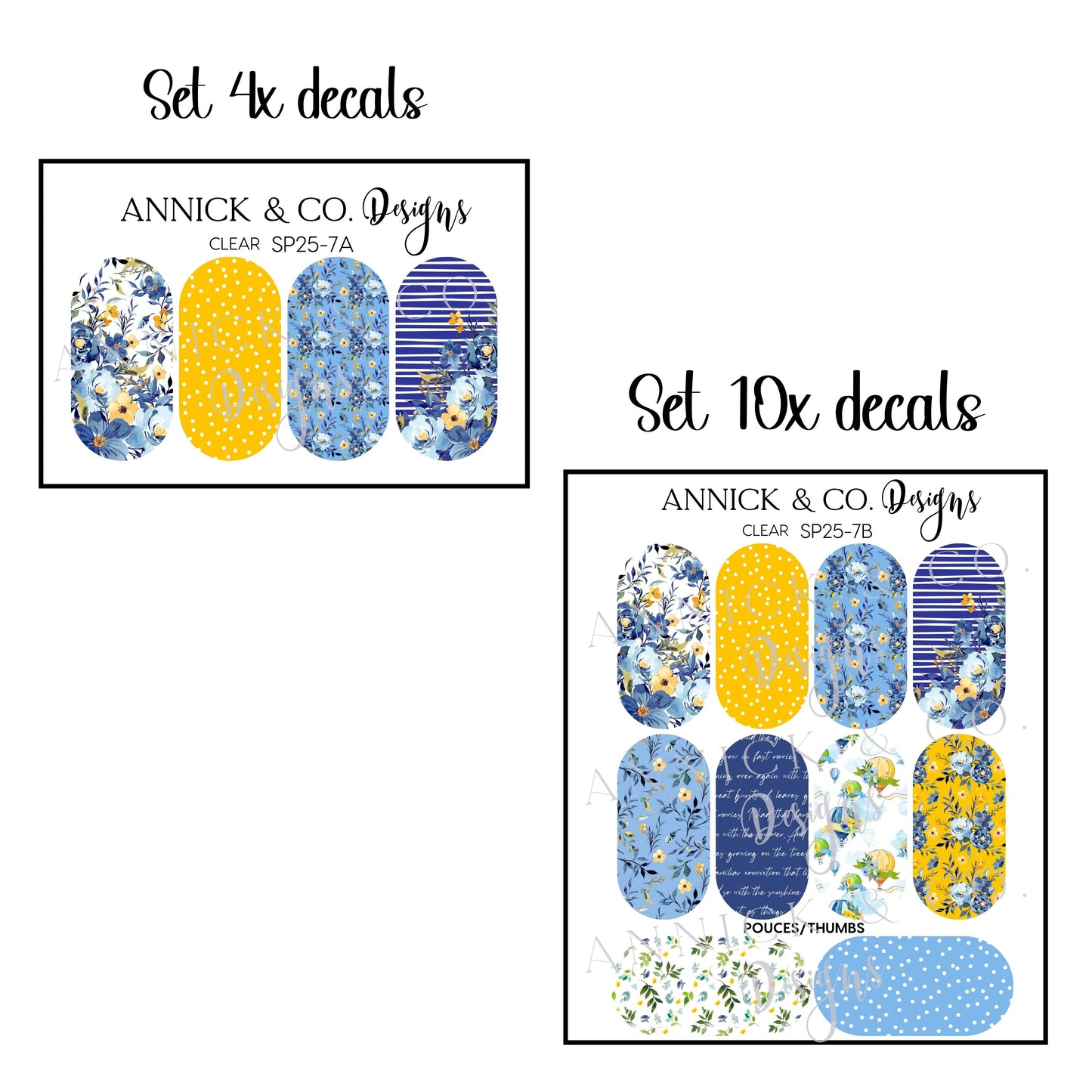 Spring nails decals www.annickco.ca