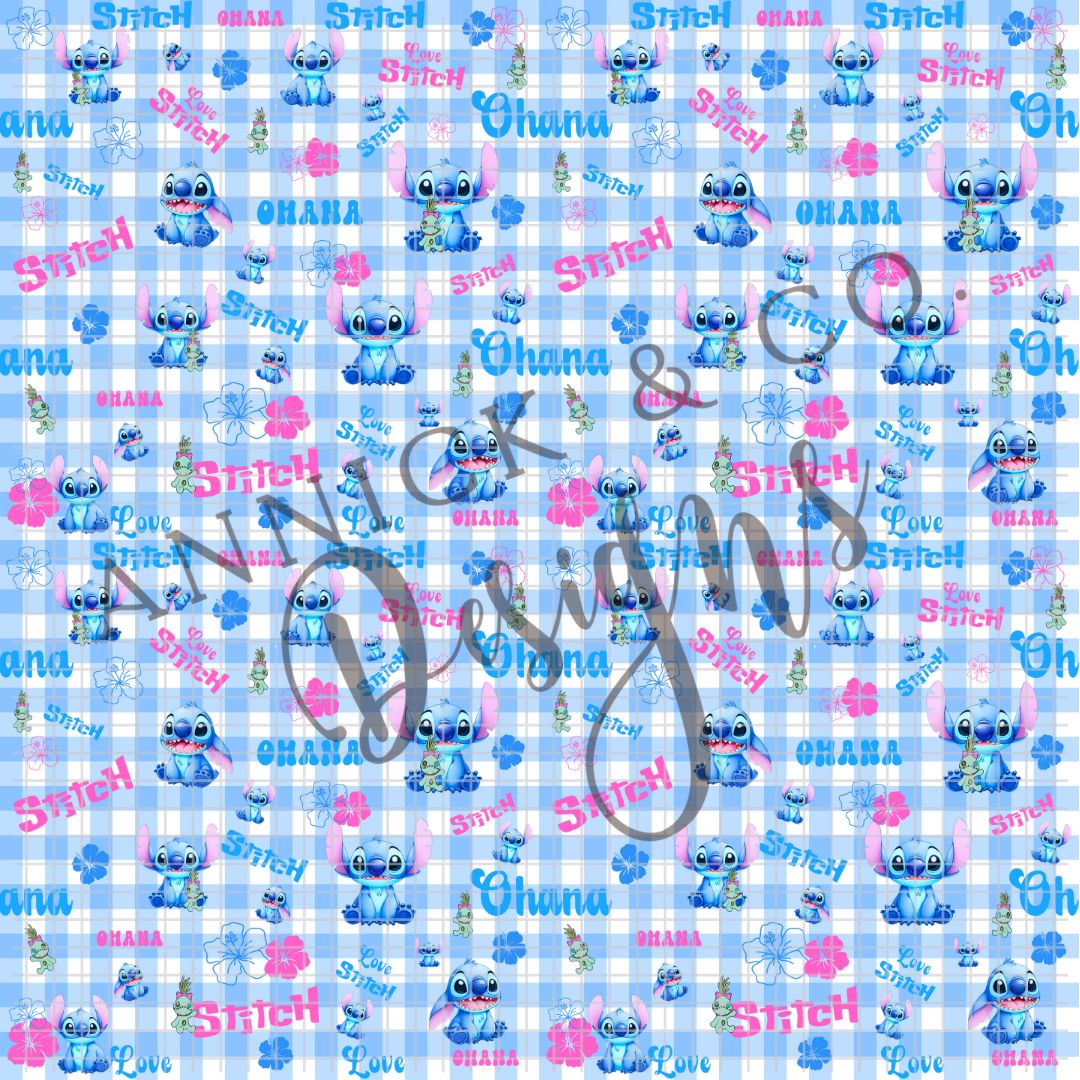Stitch OHANA- SEAMLESS PNG Digital File
