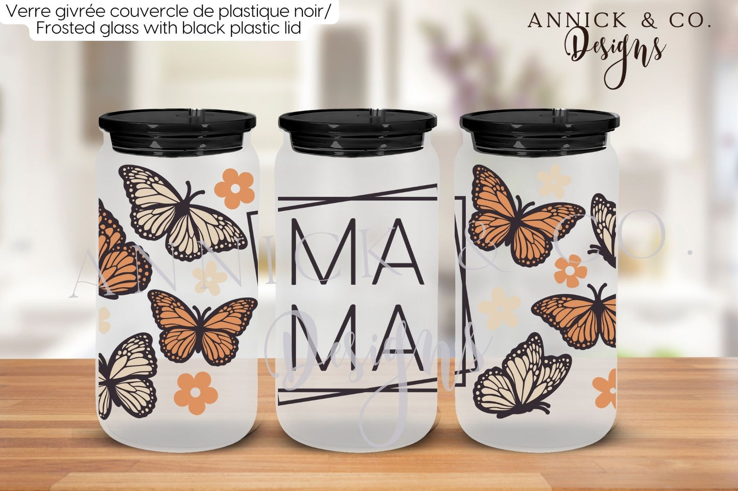 Mama 16oz glass www.annickco.ca