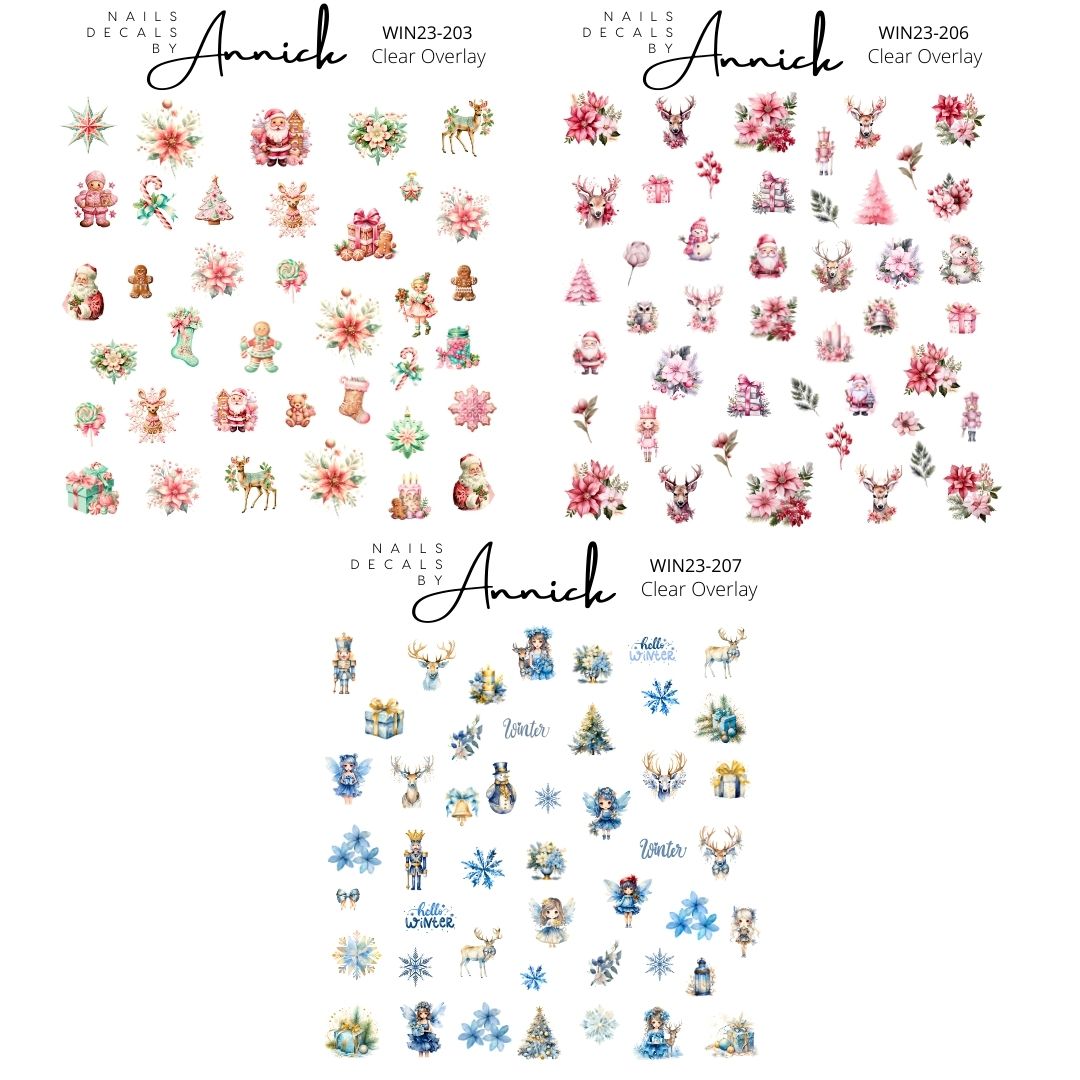 Winter/ & Christmas waterdecals for nails www.annickco.ca