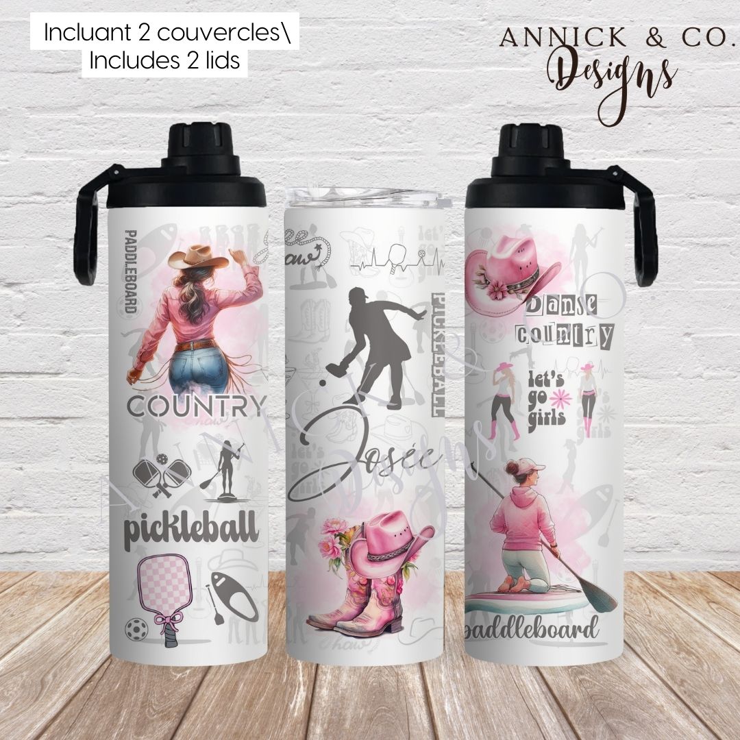 Custom your favorites hobbies (20oz 2in1 sprot bottle) www.annickco.ca