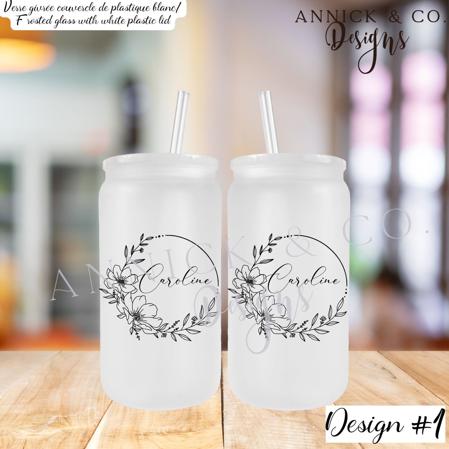 Customazible 16oz Iced Coffee Tumbler or 15oz Frosted Mug