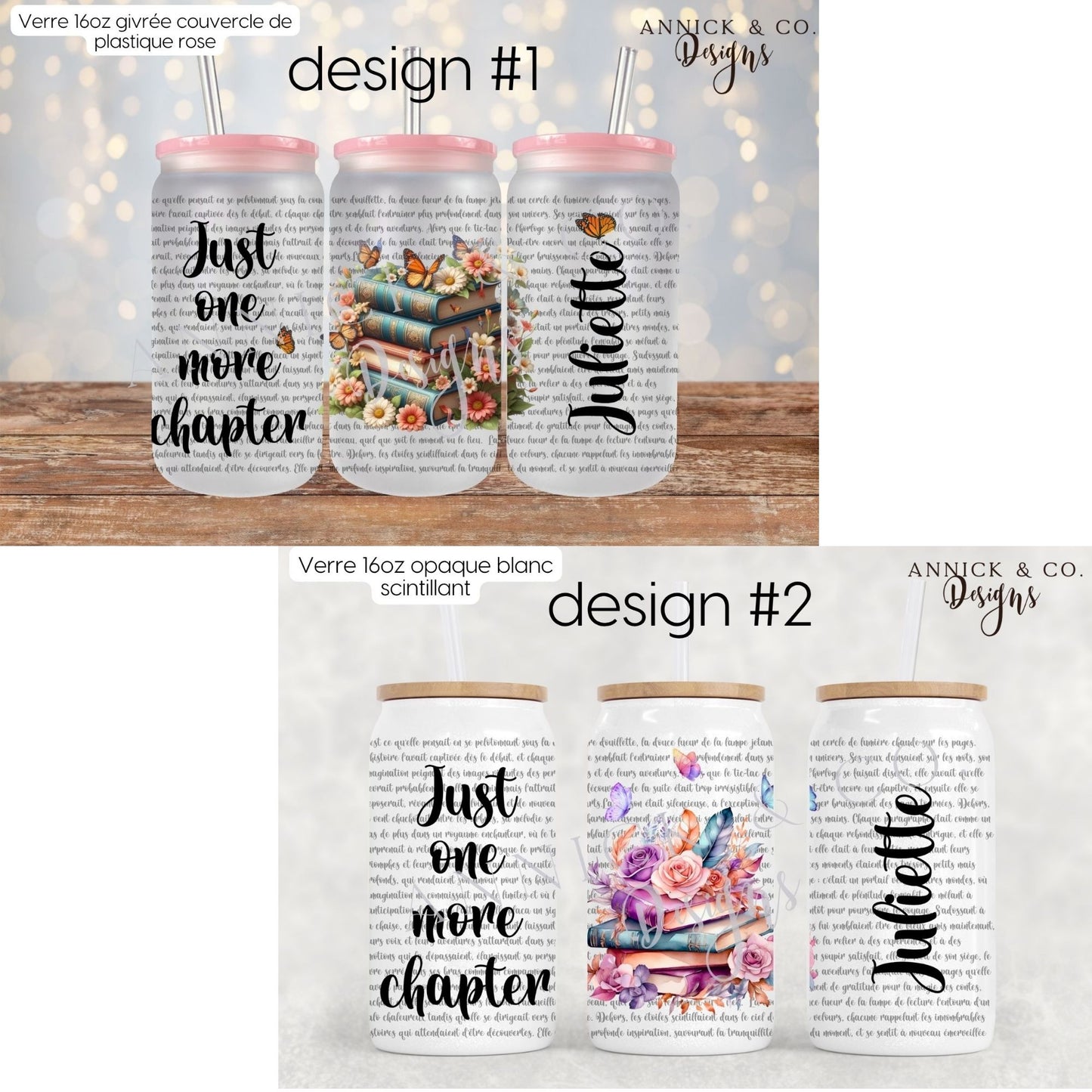 16oz Iced Coffee Tumbler or 15oz Frosted Mug Just one more chapter