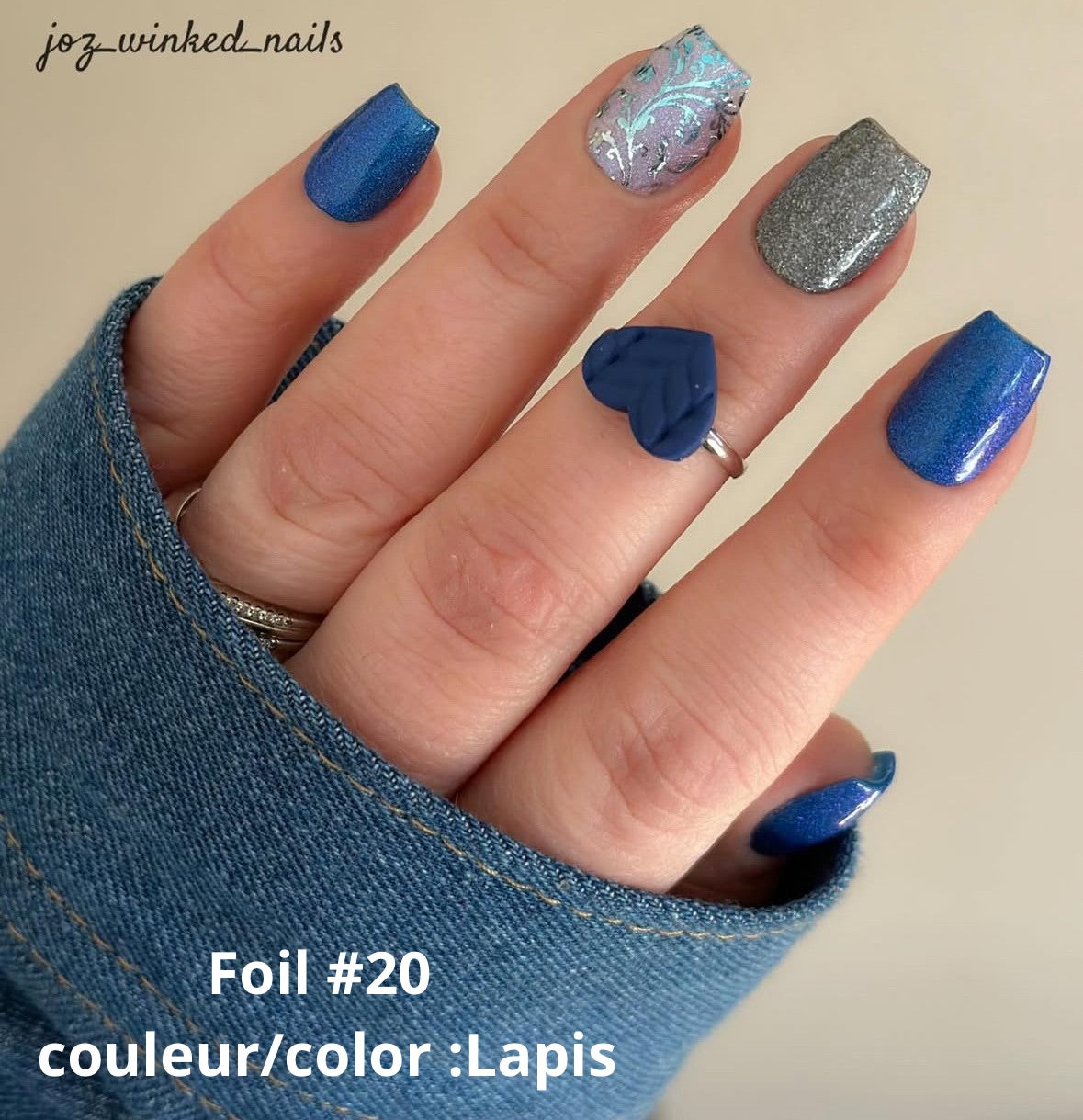 Décalques à transfert d'eau pour ongle métallique Fleurs