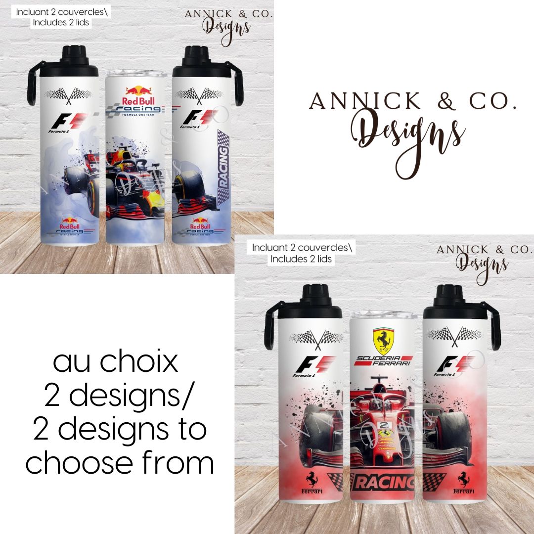 2in1 Sport Bottle- F1 Racing car
www.annickco.ca