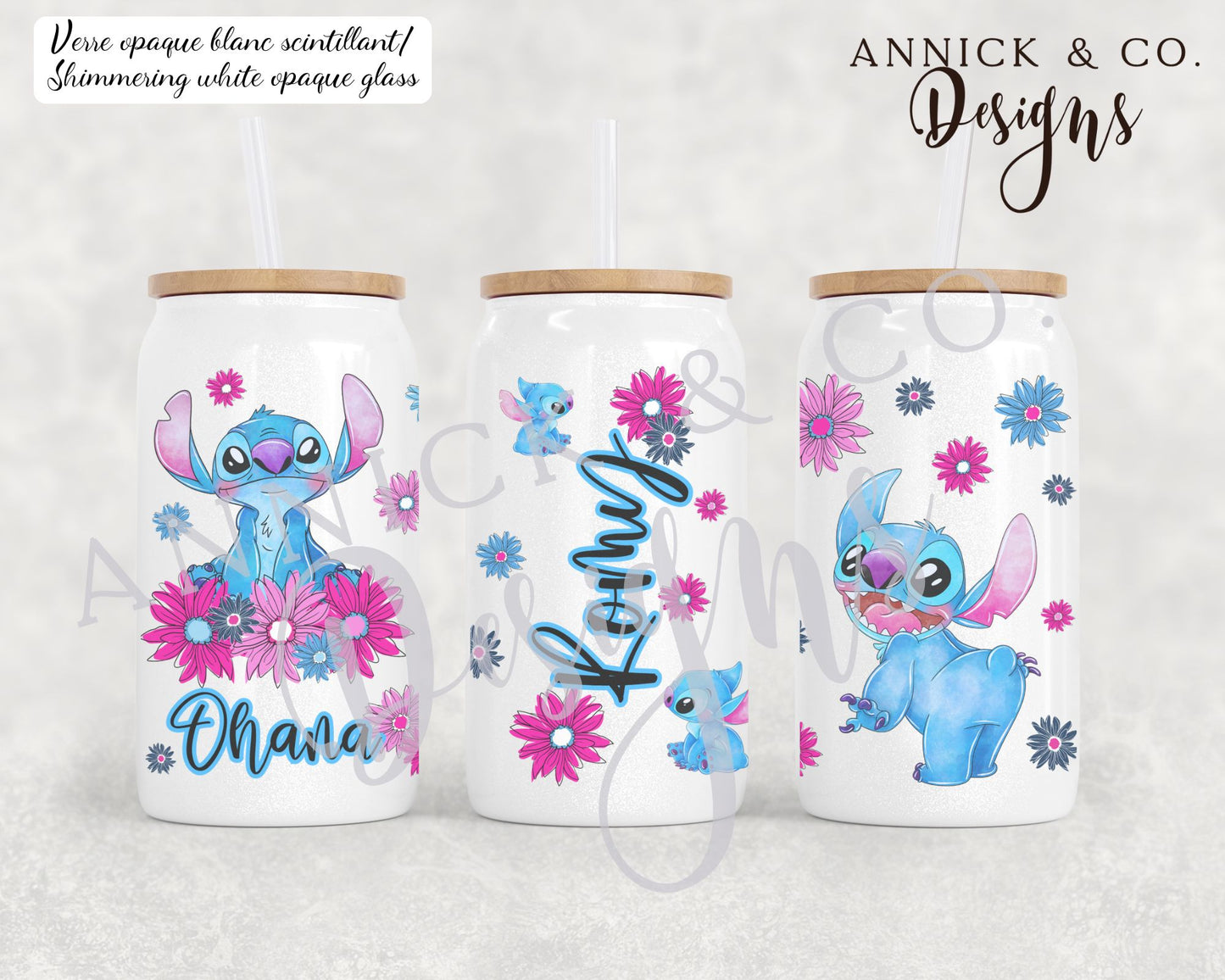 Personnalisable Verre/Gobelet à café glacé de STITCH