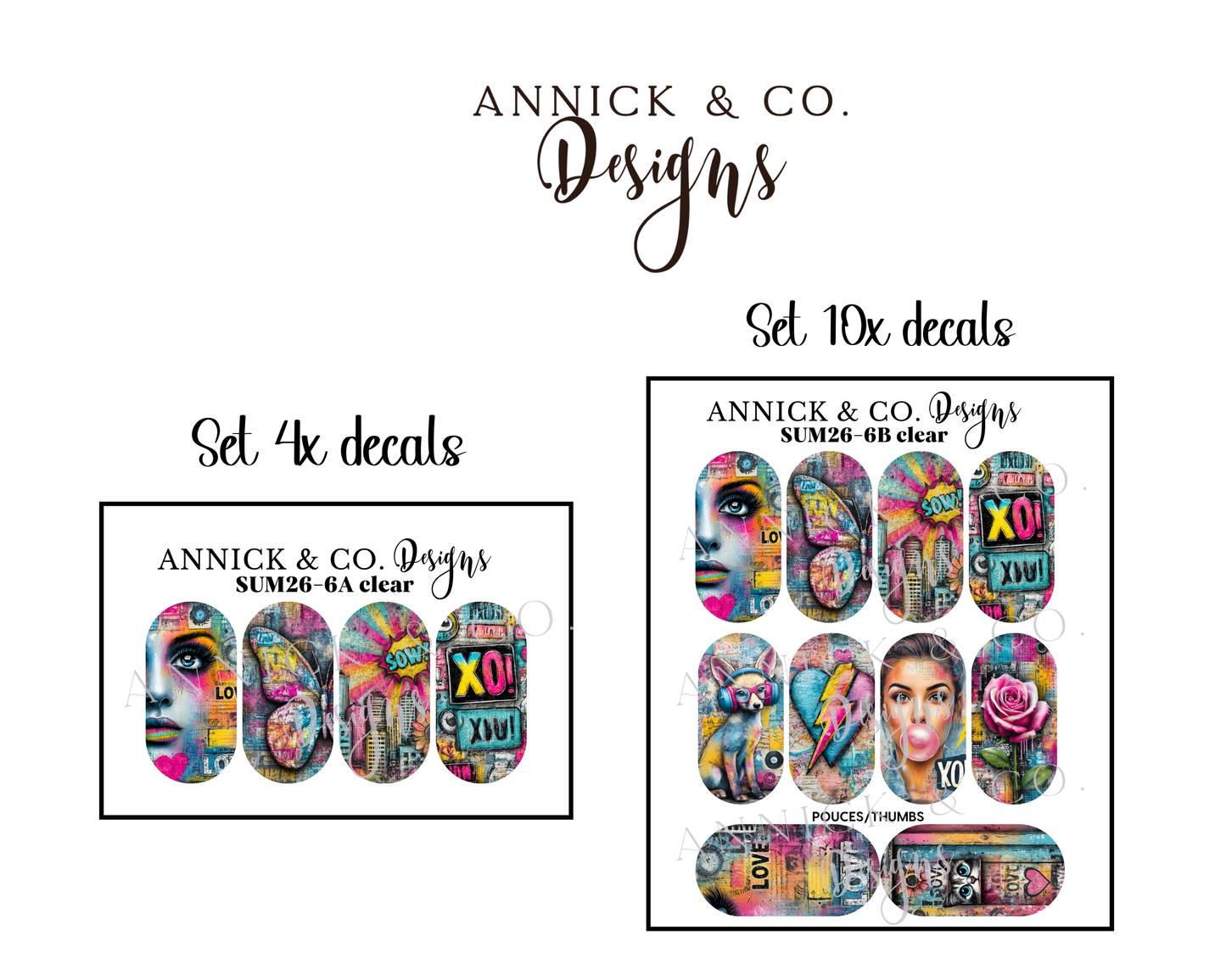 Décalques pour ongles à appliquer, Street nail art DIY, autocollants ongles pour débutant, résultat professionnel (Copie) (Copie)