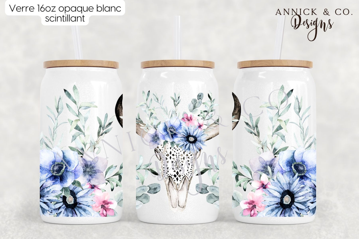 Gobelet à café glacé 16oz - Boho