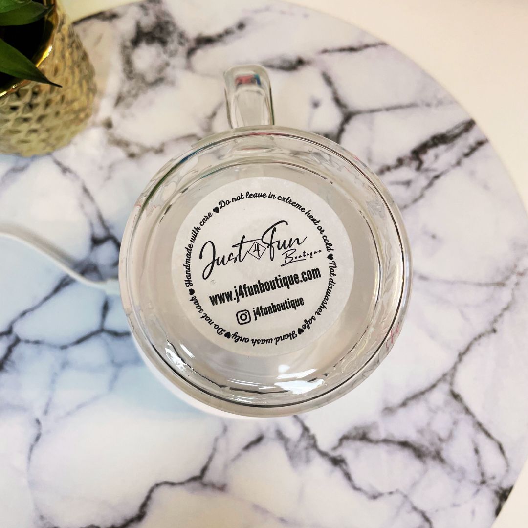 Double wall glass mug Enjoy the Moment 15oz Double wall glass mug