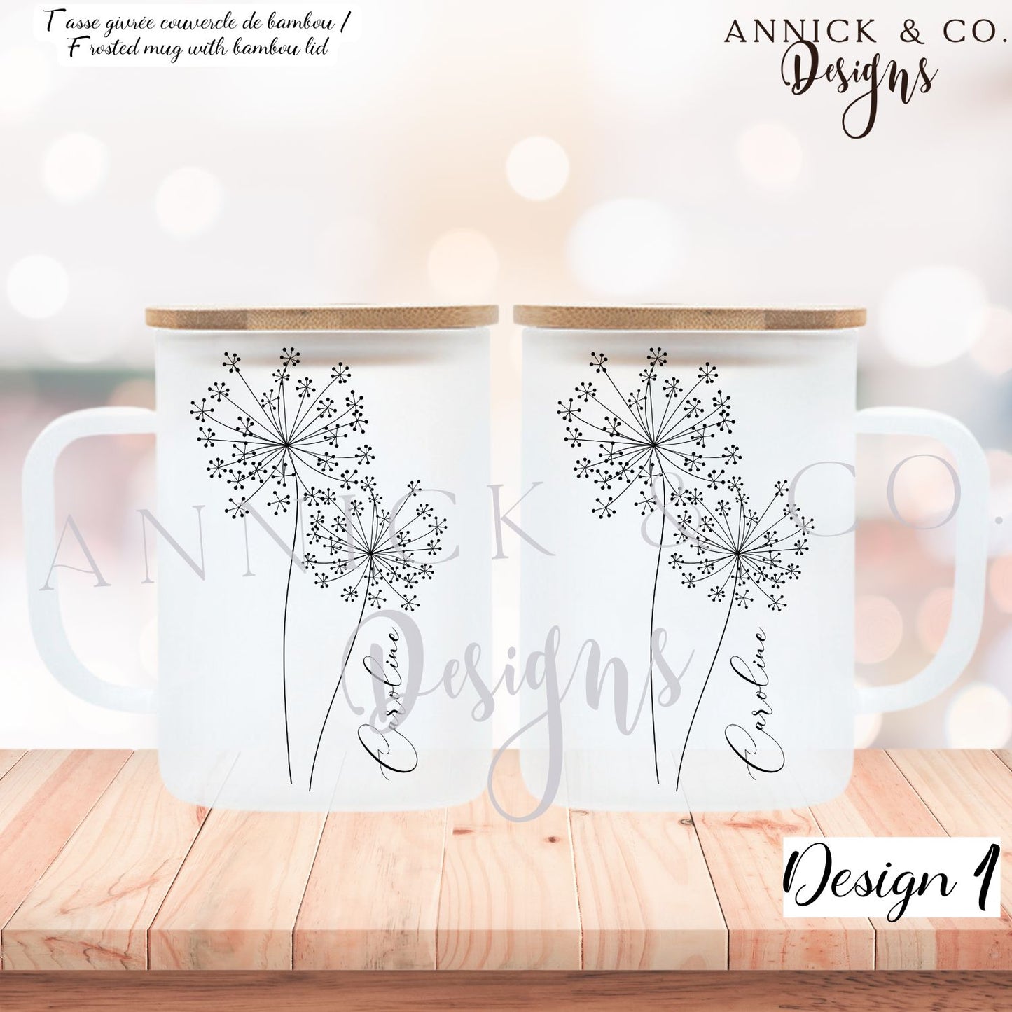 Custom Dandelion mug www.annickco.ca