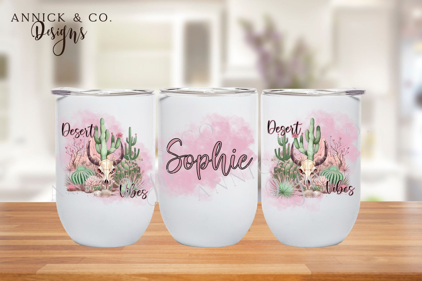 Desert vibes wine tumbler www.annickco.ca