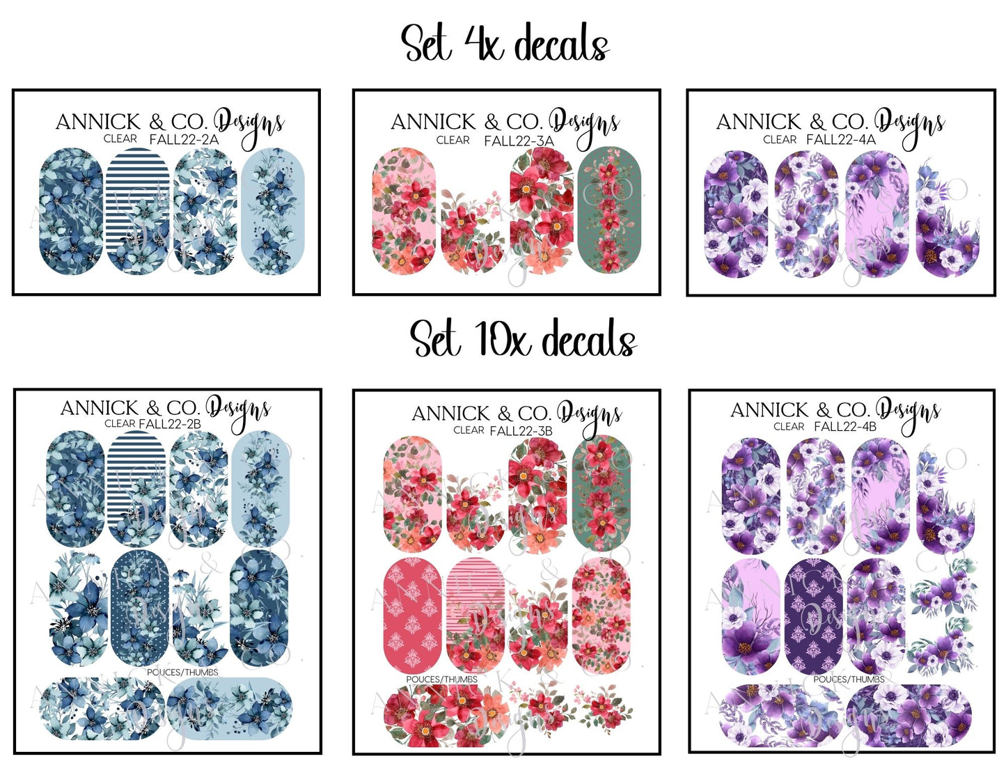 Fall waterslide decals for nails