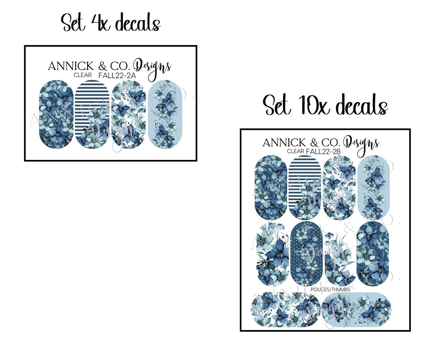 Fall waterslide decals for nails
