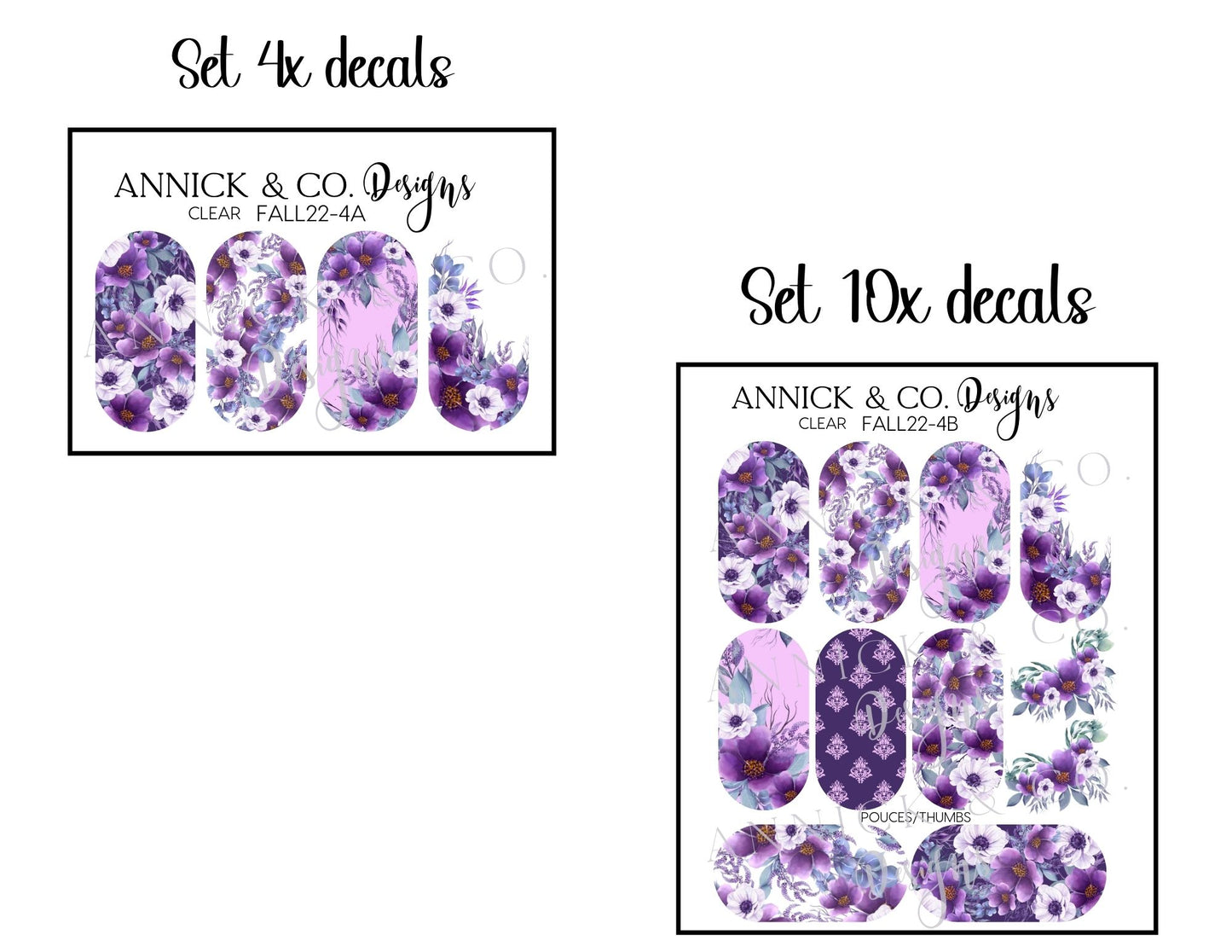 Fall waterslide decals for nails