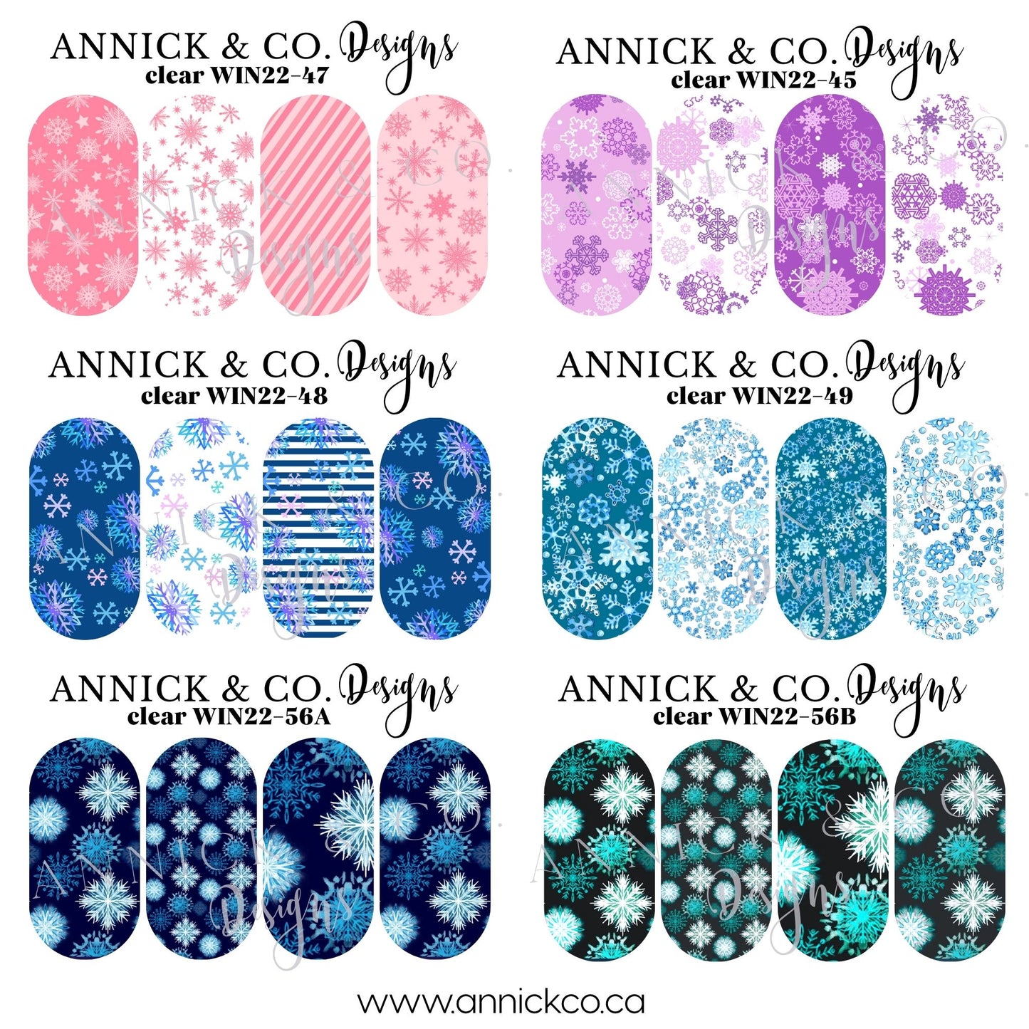 WINTER & CHRISTMAS Waterslide nails decals