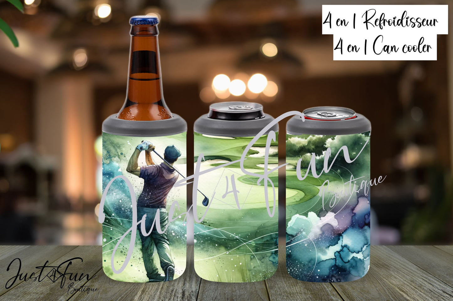 GOLF! 4 in 1 can cooler www.annickco.ca