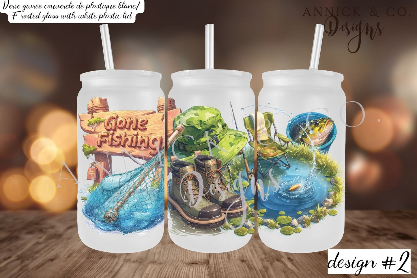 Gobelet à café glacé 16oz ou tasse givré de 15oz Parti pêcher!!