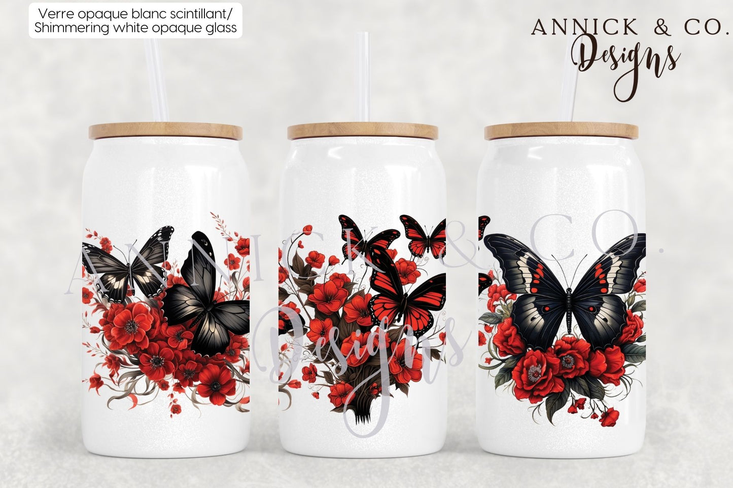 Gothic butterfly glass www.annickco.ca