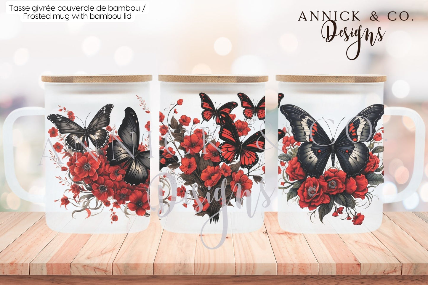 Gothic butterfly glass www.annickco.ca
