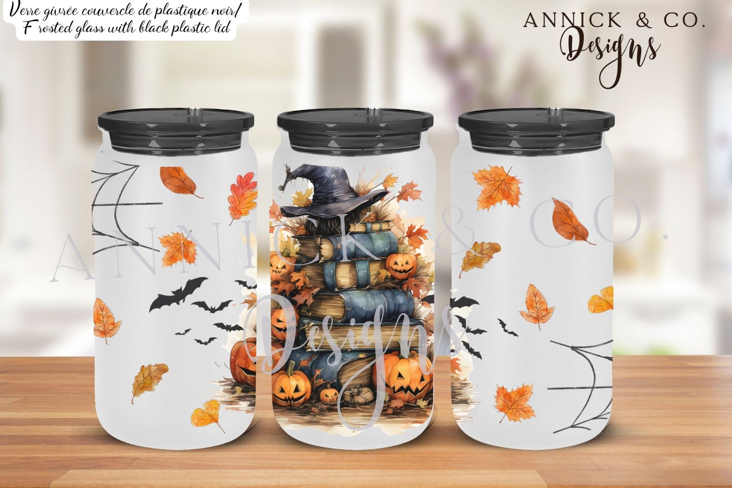 16oz Iced Coffee Tumbler Wizard halloween books