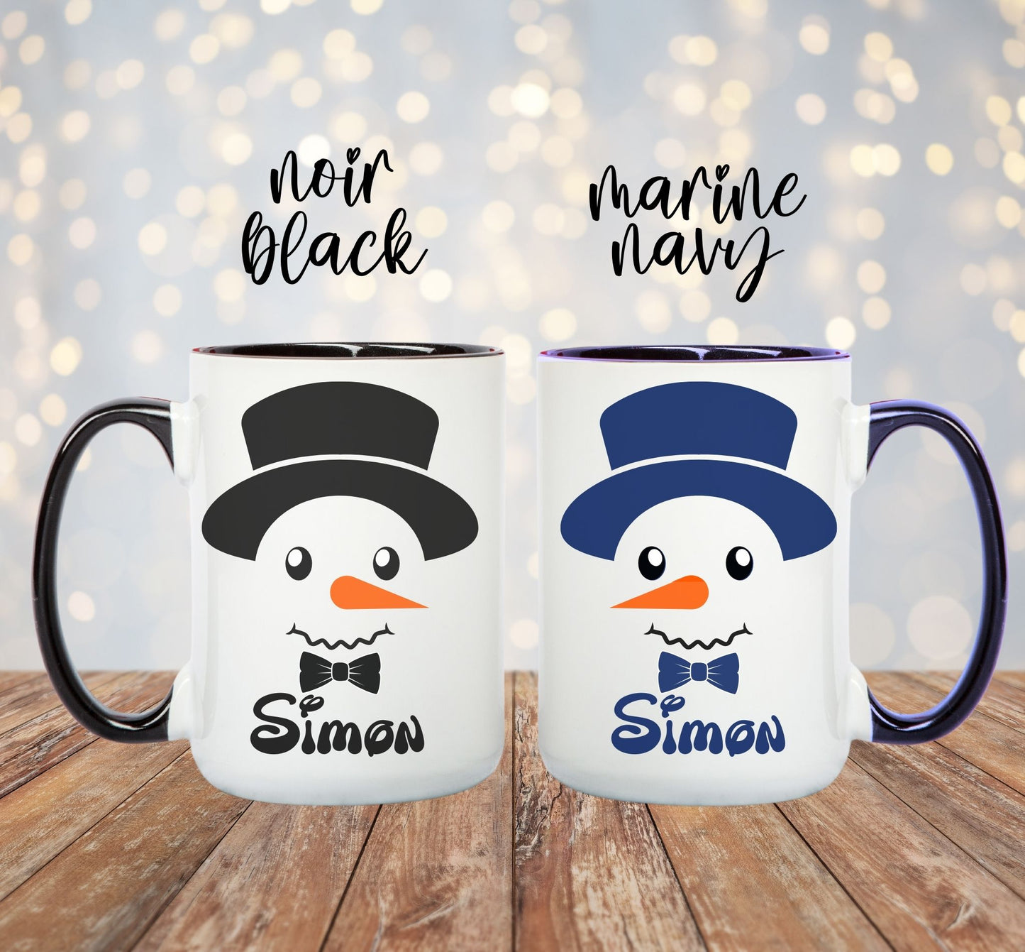 Personnalisable Tasse de 15oz bonhomme de neige