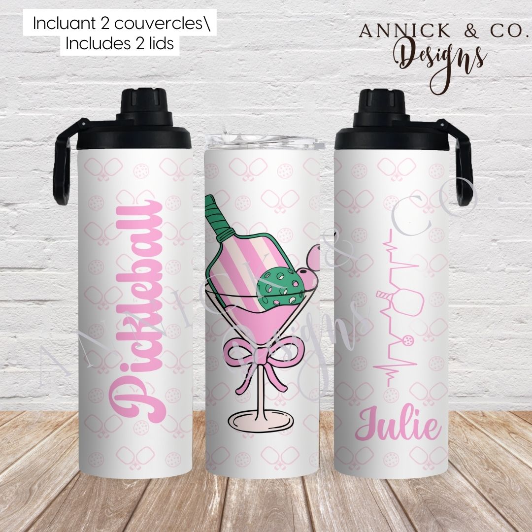2in1 20oz pickleball sport bottle www.annickco.ca