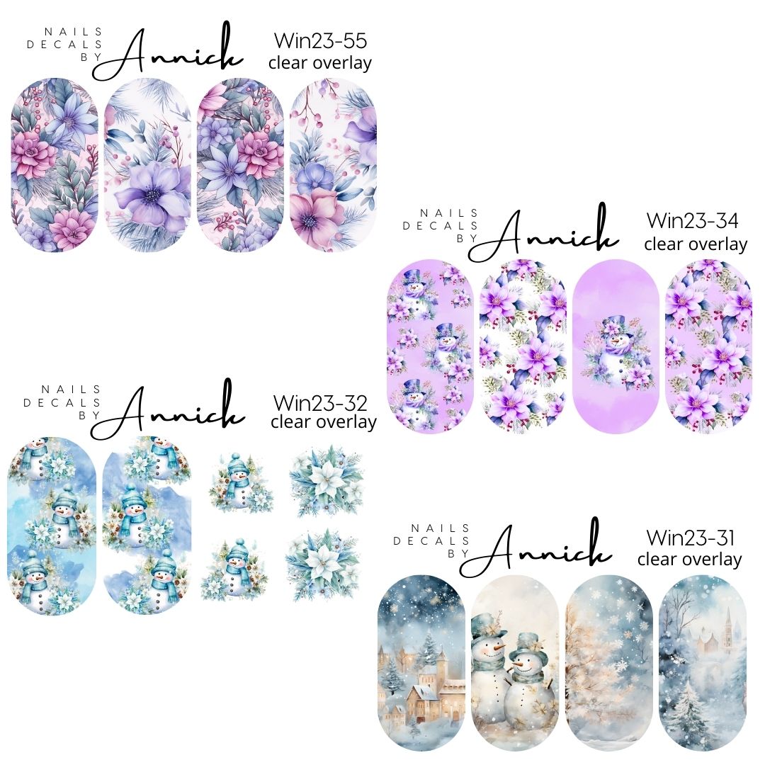 WINTER & CHRISTMAS waterdecals for nails www.annickco.ca